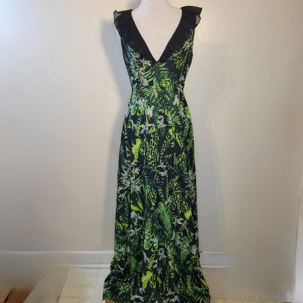 Foxiedox (Women's Small) Tropical Floral Maxi-length Sundress